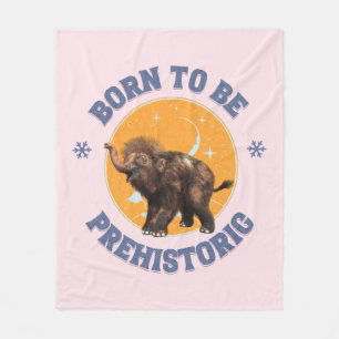 Funny Baby Mammoth Prehistoric Birthday Fleece Blanket