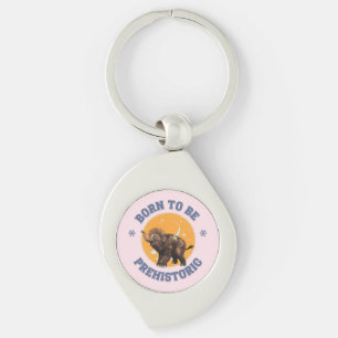 Funny Baby Mammoth Prehistoric Birthday Keychain