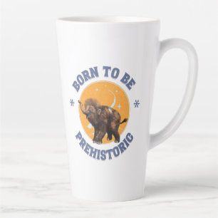 Funny Baby Mammoth Prehistoric Birthday Latte Mug