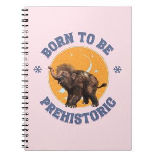 Funny Baby Mammoth Prehistoric Birthday Notebook