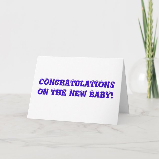Funny Baby Shower Card - Congratulations + Mailman (Front)