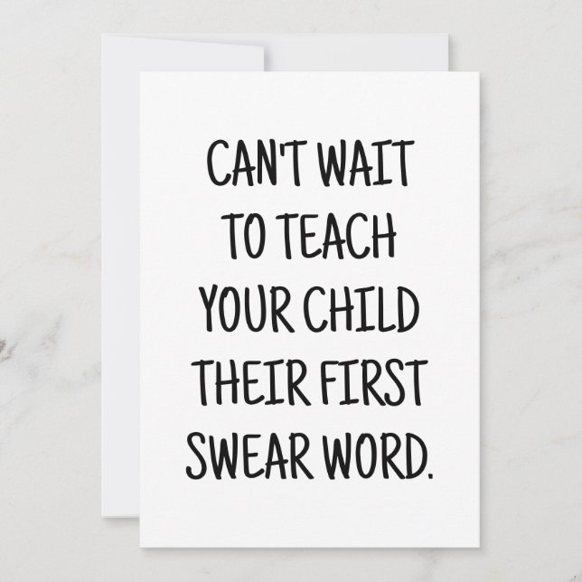 Funny Baby Shower Congrats Card for New Mom (Front)