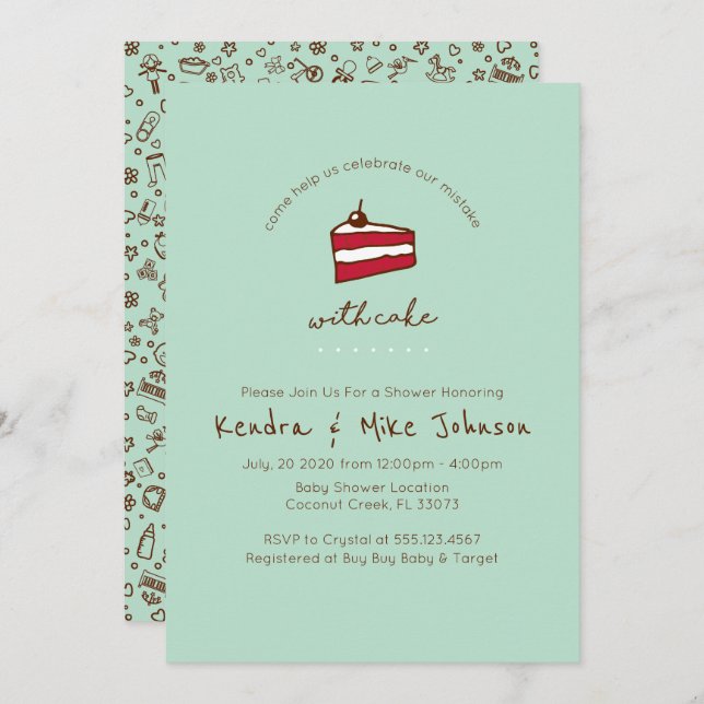 Funny Baby Shower Invitation (Front/Back)