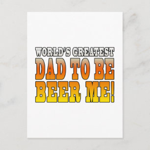 Funny Baby Showers Worlds Greatest Dad to Be Invitation Postcard