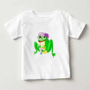 Funny Baby T-Shirt Happy Party Frog Customizable
