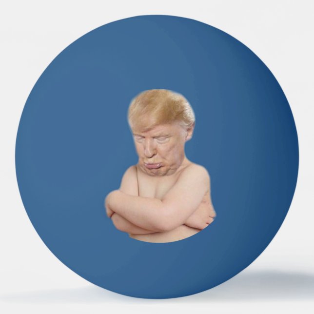 Funny Baby Trump Ping Pong Ball (Front)