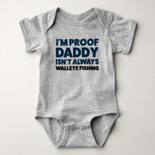 Funny Baby Walleye Fishing Jersey Bodysuit Shirt