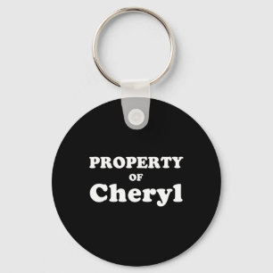 Funny Bachelor Gifts For Groom Property Of Cheryl Keychain
