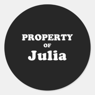 Funny Bachelor Gifts For Groom Property Of Julia Classic Round Sticker