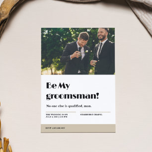 Funny Bachelor Party Be My Groomsman Proposal Invitation