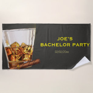 Funny bachelor party  beach towel
