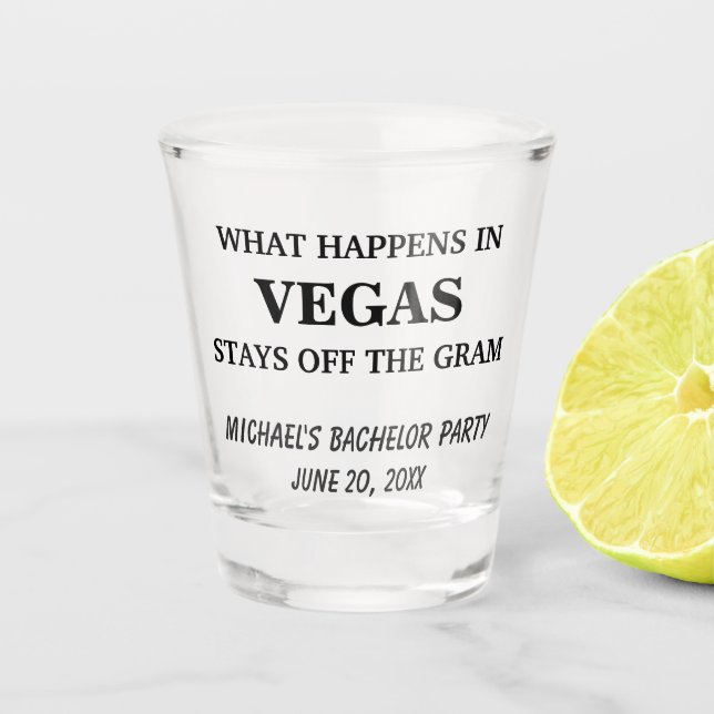Funny Bachelor Party Create Your Own Shot Glass (Front)