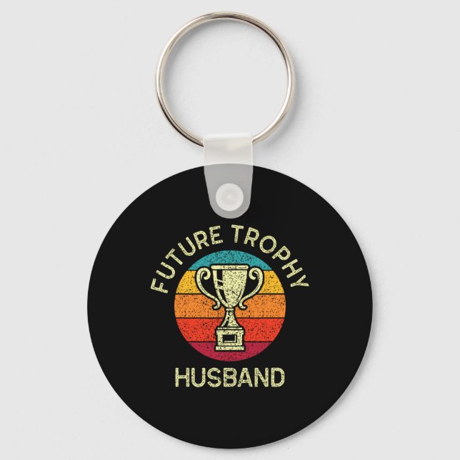 Funny Bachelor Party Future Husband Men's Groom Tr Keychain (Front)