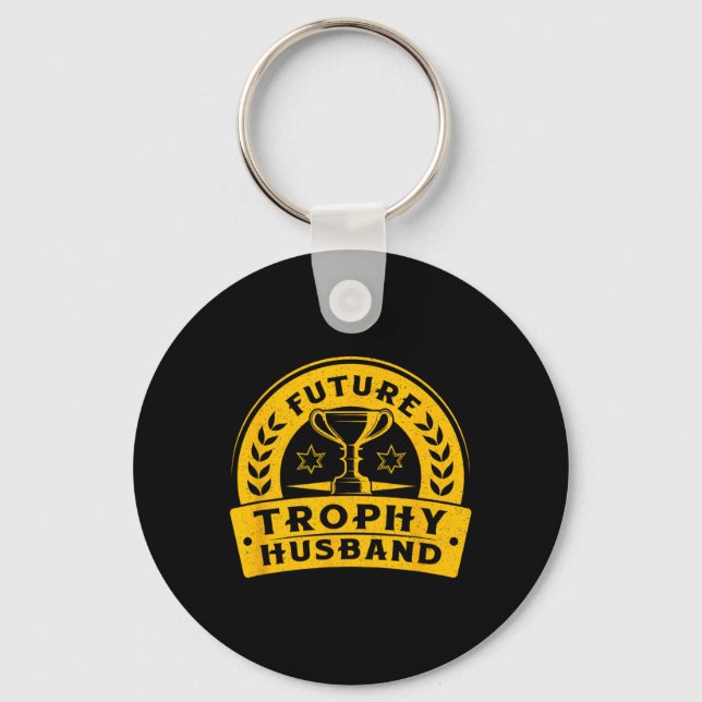 Funny Bachelor Party Future Husband Men's Groom Tr Keychain (Front)