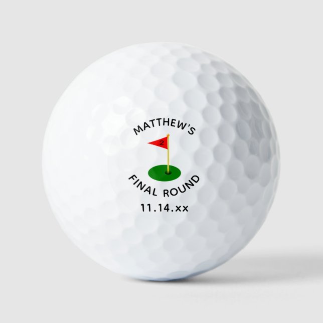 Funny Bachelor Party Golfer Wedding Favour Golf Balls (Front)