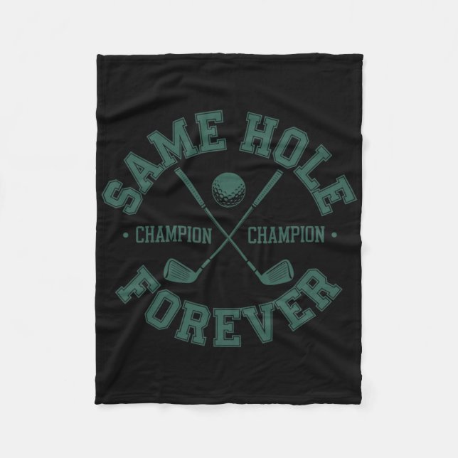 Funny Bachelor Party Groom Shirt Same Hole Forever Fleece Blanket (Front)