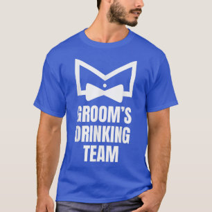 Funny Bachelor Party Grooms Drinking Team Wedding  T-Shirt