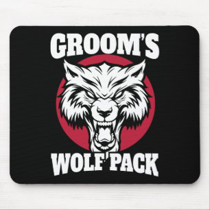 Funny Bachelor Party Groom's Wolfpack Wedding Part Mouse Pad