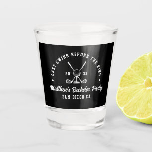 Funny Bachelor Party Last Swing Golf Stag Night  Shot Glass