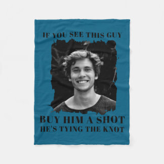 Funny Bachelor Party Mens  Fleece Blanket