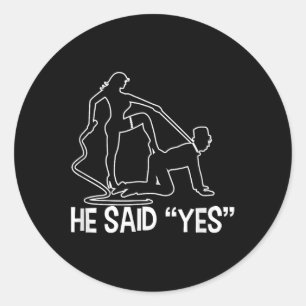 Funny Bachelor Party Saying Groom Bride Wedding Ce Classic Round Sticker