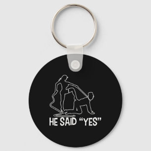 Funny Bachelor Party Saying Groom Bride Wedding Ce Keychain