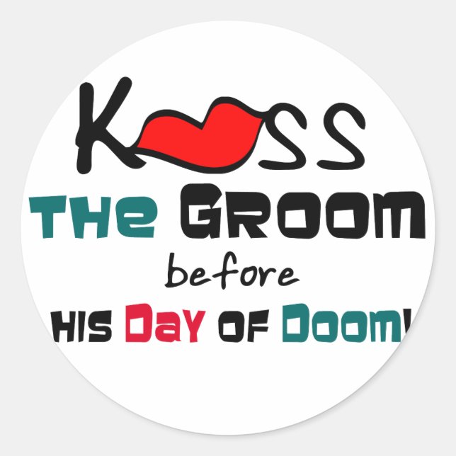 Funny Bachelor Party Stickers (Front)