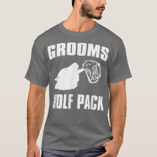 Funny Bachelor PartyGrooms Wolf Pack  T-Shirt