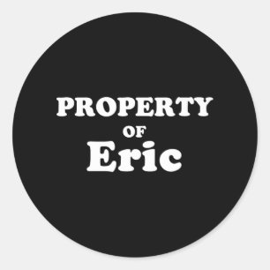 Funny Bachelorette Gifts For Bride Property Of Eri Classic Round Sticker