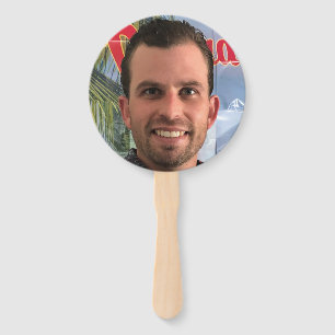 Funny Bachelorette Party Groom Picture Photo Hand Fan