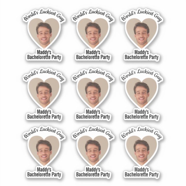 Funny Bachelorette Party Groom's Face Favor (Front)