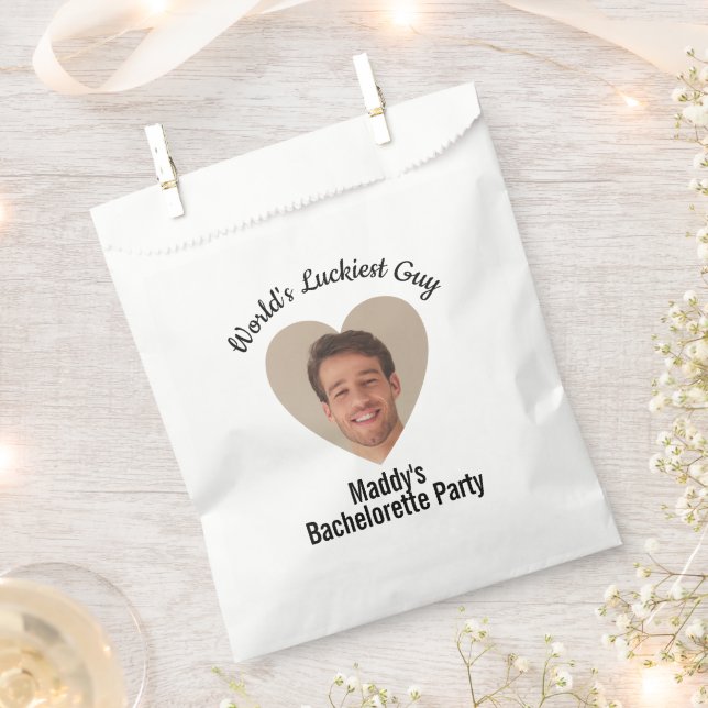Funny Bachelorette Party Groom's Face Favour Favour Bag (Clipped)