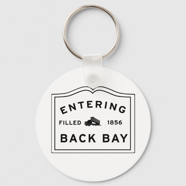 Funny Back Bay Filled In  Keychain (Front)