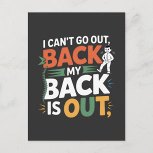 Funny Back Pain Chiropractic Quote Postcard