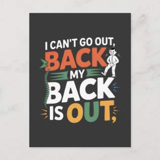 Funny Back Pain Chiropractic Quote Postcard
