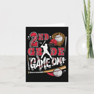 Funny Back To School 2nd Grade Baseball Game On Se Card