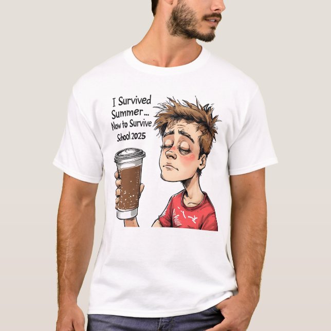 Funny Back to School Coffee Lover T-Shirt 2025 (Devant)