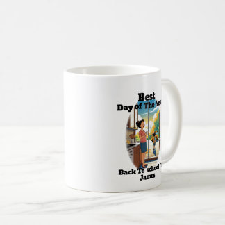 Funny Back to School Custom Name Mom Coffee Mug