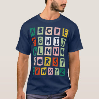 funny back to school hi alphabet pre k kindergarte T-Shirt