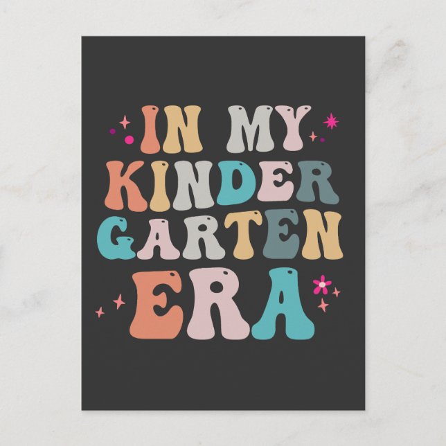 Funny Back to School in my Kindergarten Era Gift  Postcard (Front)