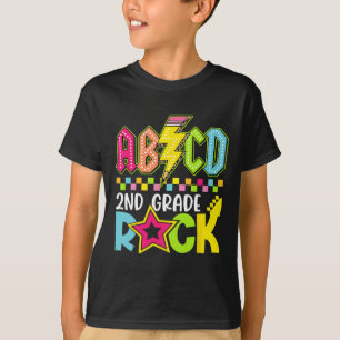 Funny Back To School Lightning Bolt 2nd Grade Rock T-Shirt