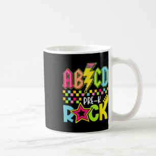 Funny Back To School Lightning Bolt Pre K Rock Kid Coffee Mug