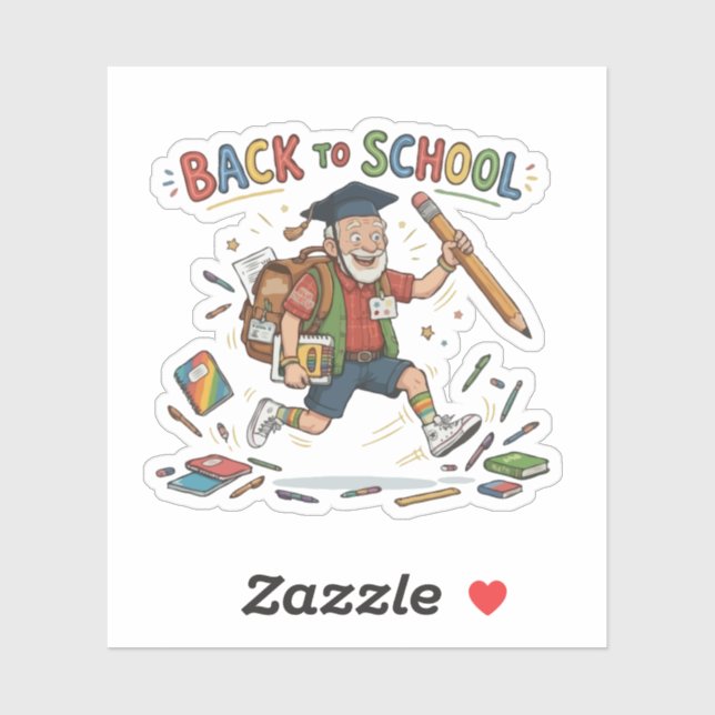 Funny Back to School Senior Student (Sheet)