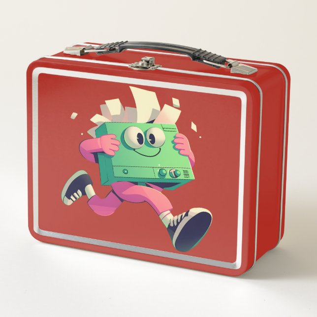 Funny Back to School Supply Box Cartoon Character (Front)