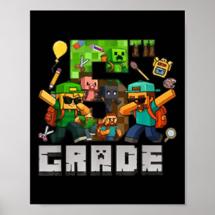 Funny Back To School Tee 5th Grade Dabbing Gamers Poster