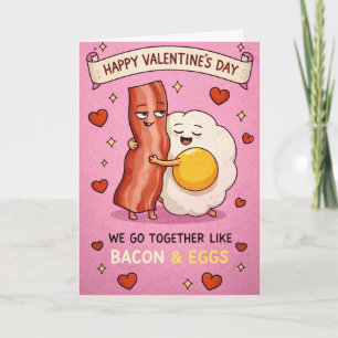 funny bacon & eggs Valentine card 🥓🍳