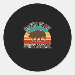 Funny Bacon Is My Spirit Animal Bbq Classic Round Sticker
