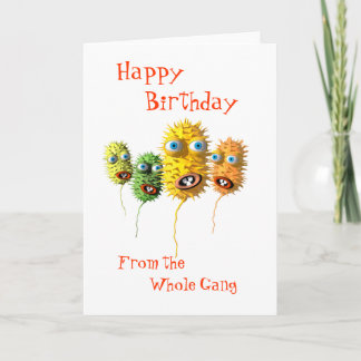 Funny Bacteria birthday card