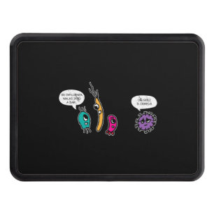 Funny Bacteria Pun Biology Science Biologist Trailer Hitch Cover