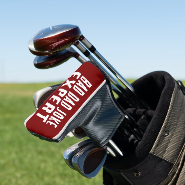 Funny Bad Dad Joke Expert BOLD TYPOGRAPHY Golf Head Cover (In Situ)